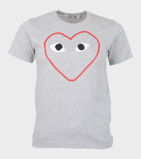 Comme des Garcons PLAY - W Sketch Big Heart T-shirt Grey