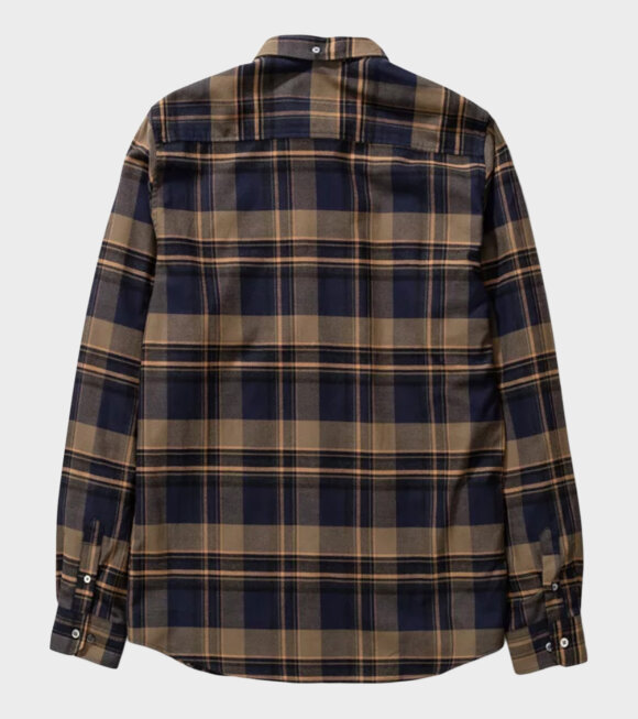 Norse Projects - Anton Brushed Flannel Check Blue