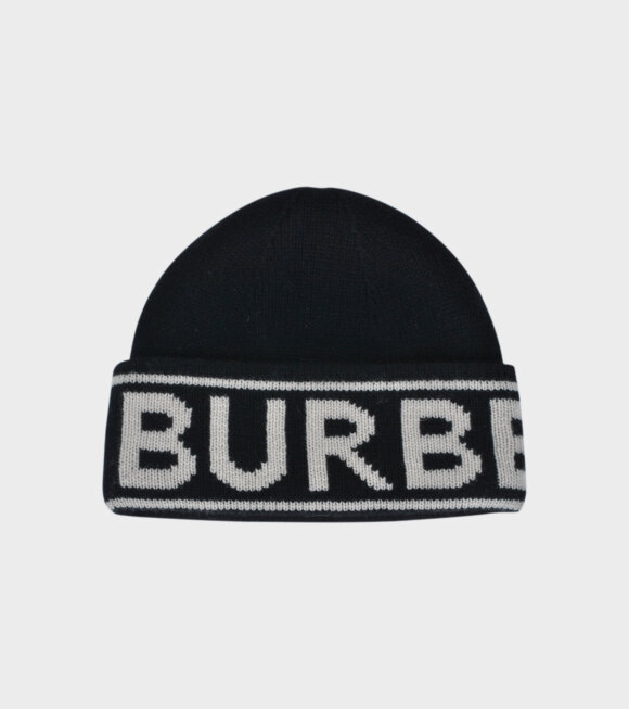 Burberry - Logo Intarsia Cashmere Beanie Black