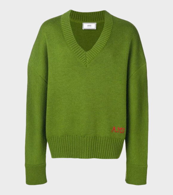 AMI - Embroidery Oversize Sweater Green 