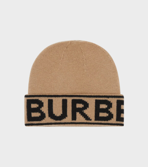 Burberry - Logo Intarsia Cashmere Beanie Archie Beige
