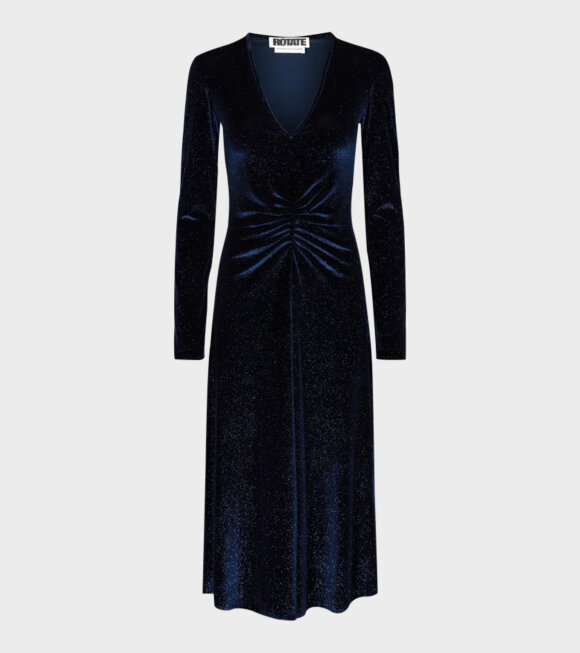Rotate - Number 7 Velvet Dress Twilight Blue