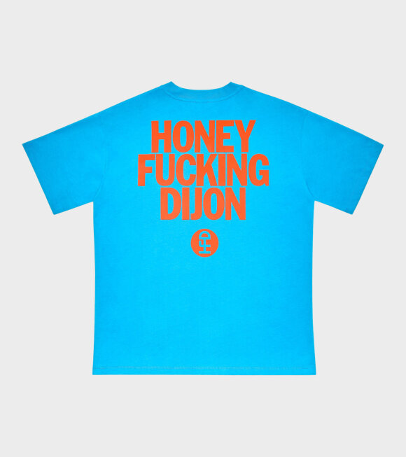 Honey Fucking Dijon - Large Logo T-shirt Blue