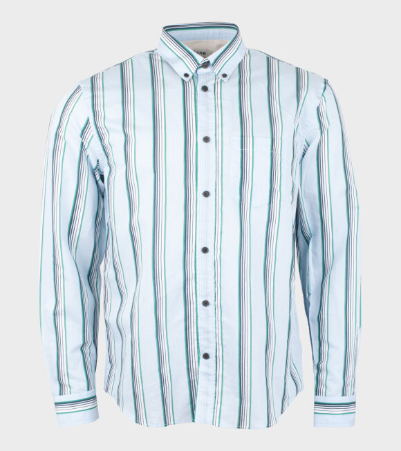 Acne Studios - Sarkis Cotton Stripe Shirt Blue/Green 