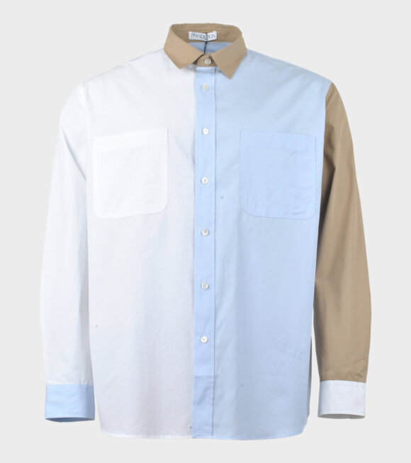 JW Anderson - Colourblock Chest Pockets Shirt Blue