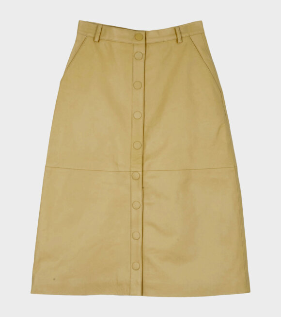 Remain - Bellis Leather Skirt Yellow 