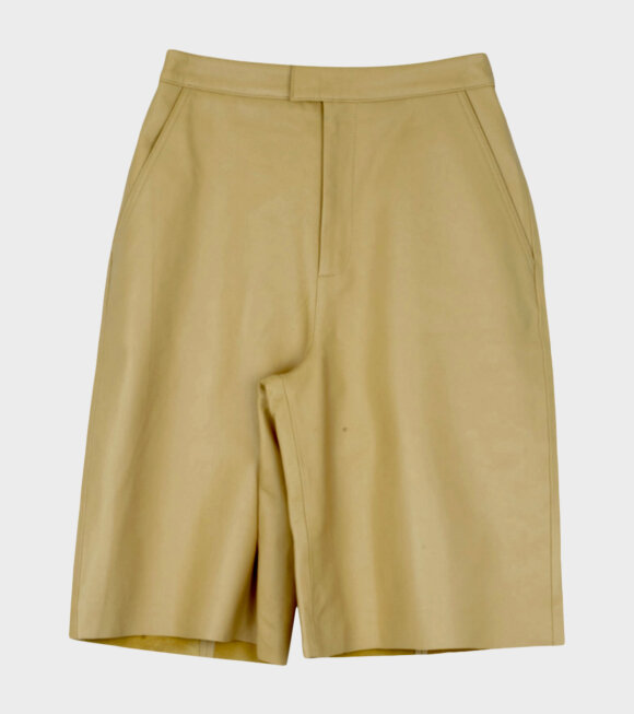 Remain - Manu Leather Shorts Yellow