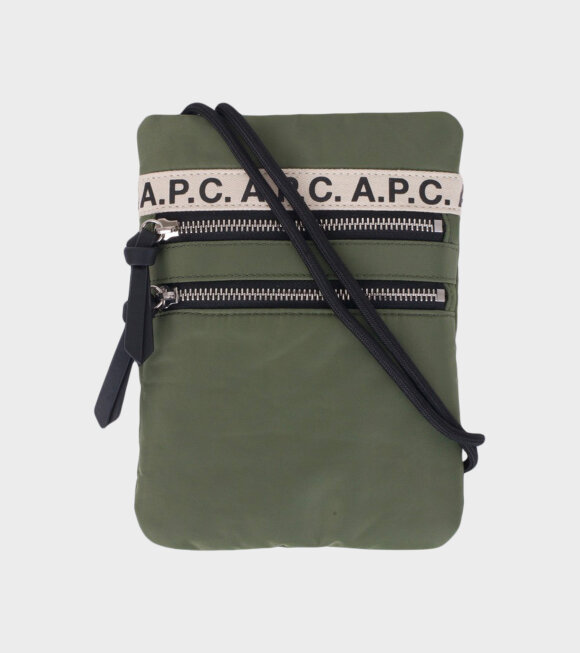 A.P.C - Neck Pouch Repeat Green 