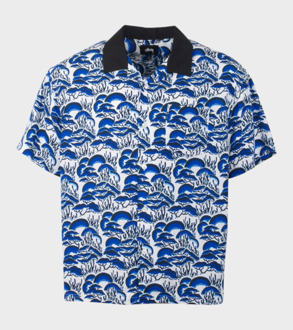 Stüssy - Coral Pattern Shirt Blue