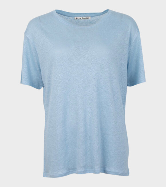 Acne Studios - Ember Linen T-shirt Blue 