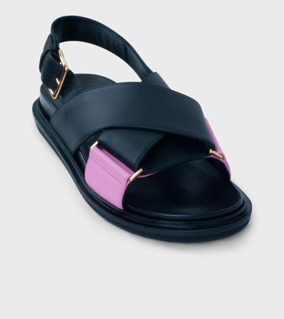 Marni - Fussbett Sandal Black/Pink