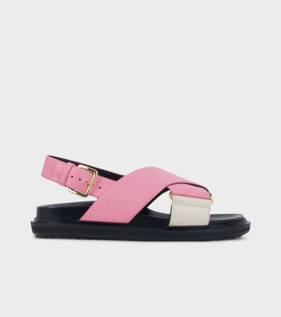 Marni - Fussbett Sandals Pink/White