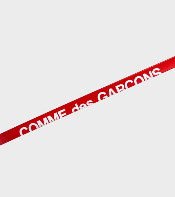 Comme des Garcons Wallet - Huge Logo Belt Red