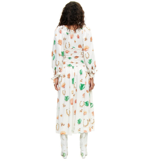 Saks Potts - Mamasita Dress Sympol Print White