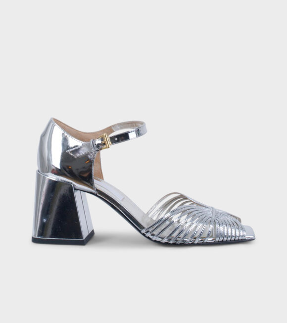 Suzanne Rae - High 70s Strappy Sandal Silver