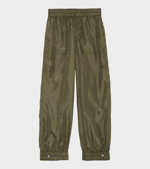 Ganni - Recycled Ripstop Quilt Pants Green