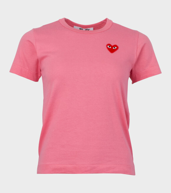 Comme des Garcons PLAY - W Red Heart T-shirt Pink