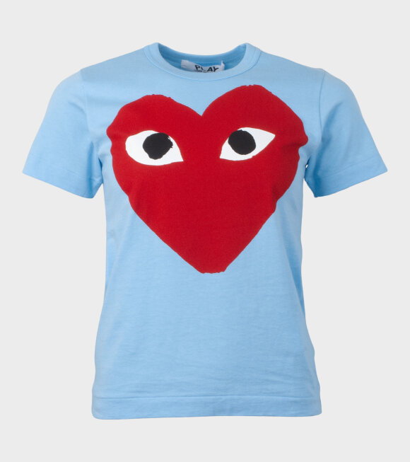 Comme des Garcons PLAY - W Red Big Heart T-shirt Blue