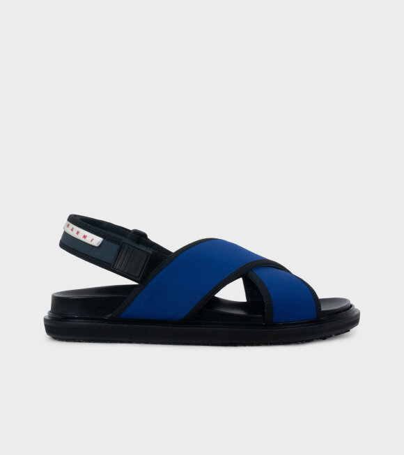 Marni - Fussbett Sandal Blue/Black 