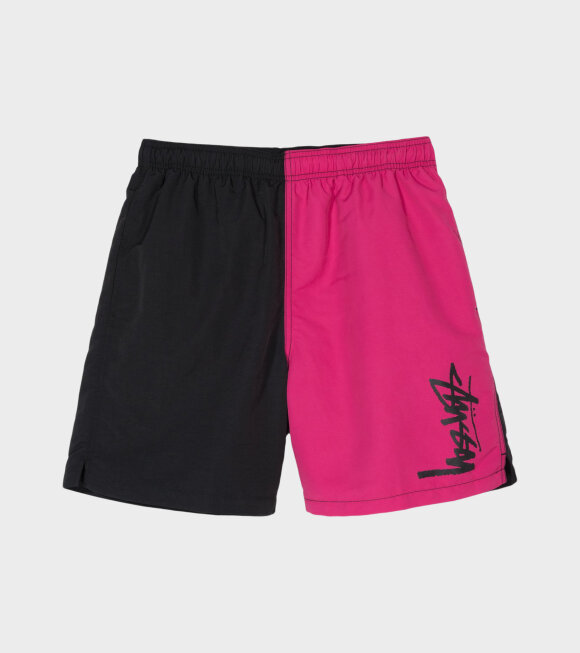 Stüssy - Panel Water Shorts Black/Pink