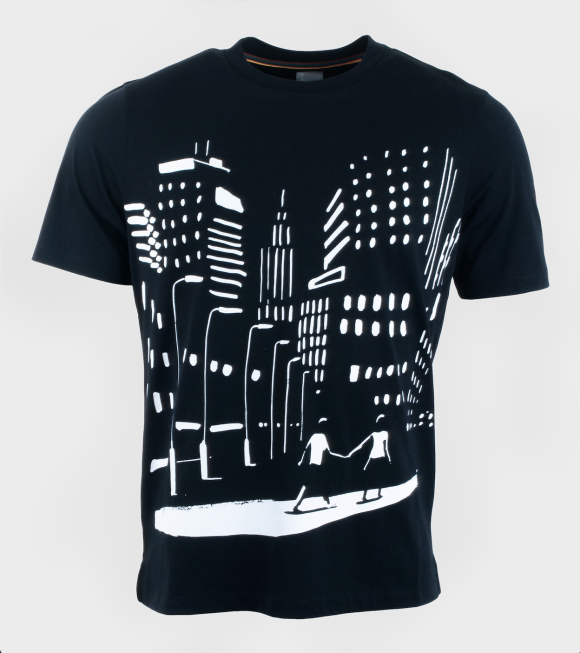 Paul Smith x Christoph Niemann - Gents T-shirt Night Scene Black
