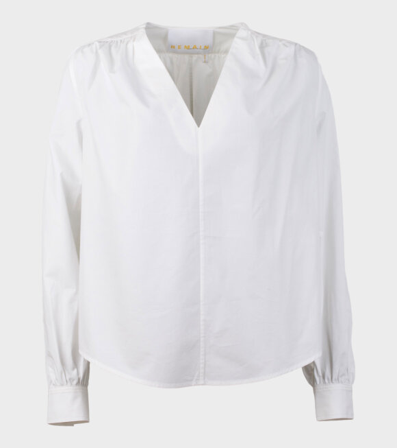 Remain - Straw LS Shirt Bright White 
