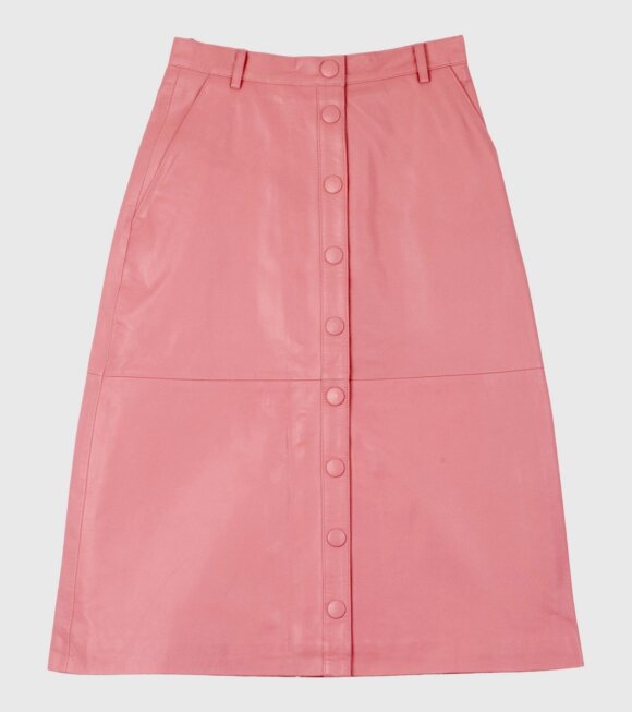Remain - Bellis Leather Skirt Pink