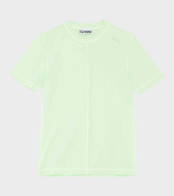 Ganni - Light Stretch Jersey T-shirt Green
