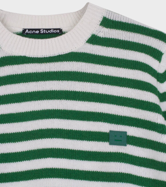 Acne Studios - Kalon Stripe Face Sweater Green