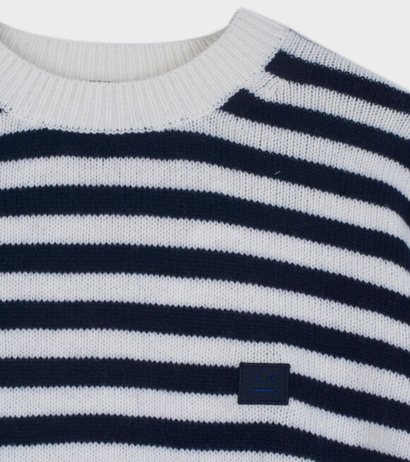 Acne Studios - Kalon Stripe Face Sweater Navy