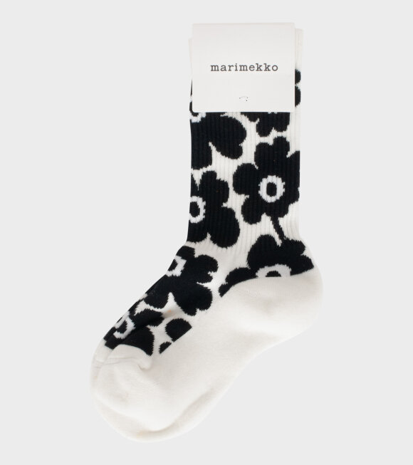 Marimekko - Aarni Unikko Ankle Socks White/Black