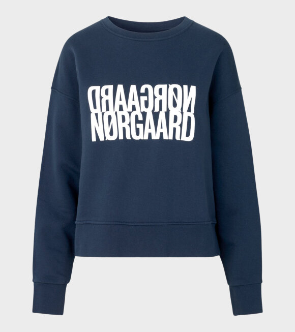 Mads Nørgaard  - Tilvina P Sweatshirt Navy/White