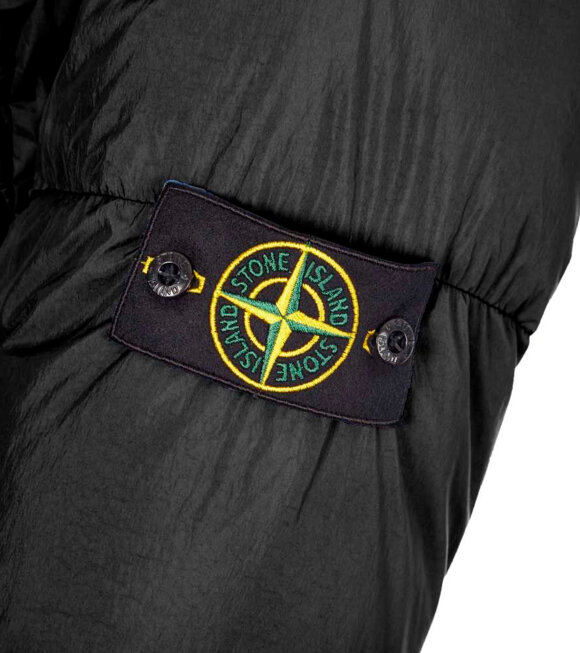 Stone Island - Garment Dyed Crinkle Reps Ny Down Black Jacket