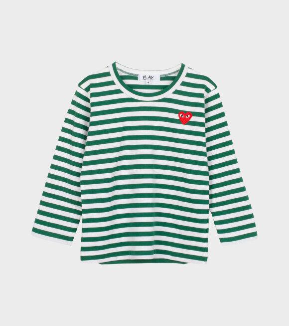 Comme des Garcons PLAY - K Striped LS T-shirt Green
