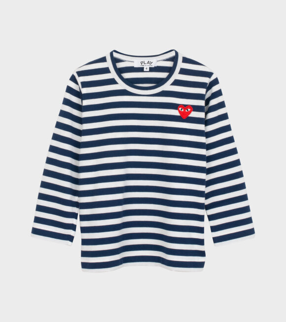 Comme des Garcons PLAY - K Striped LS T-shirt Navy
