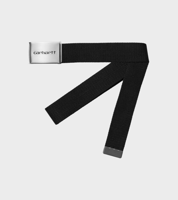 Carhartt WIP - Clip Belt Chrome Black