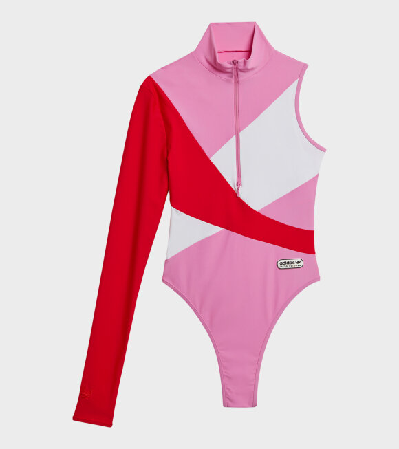 Adidas X Lotta Volkova - One Sleeve Swimsuit Pink