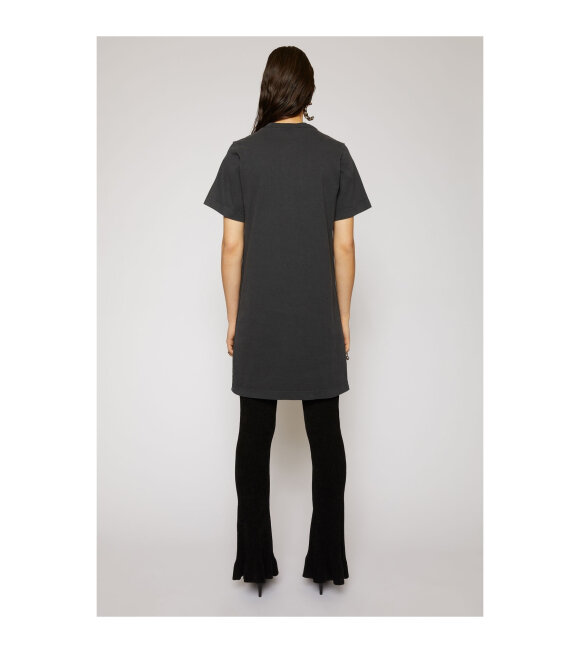 Acne Studios - Logo-Print T-shirt Dress Black