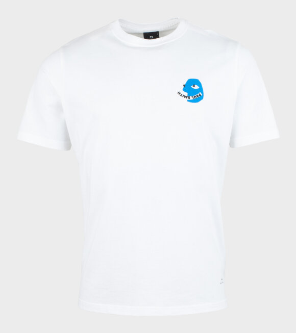Paul Smith - Mens reg Fit T-shirt PS Face White