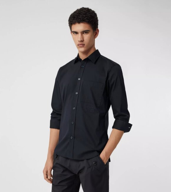 Burberry - Embroidered Logo Shirt Navy