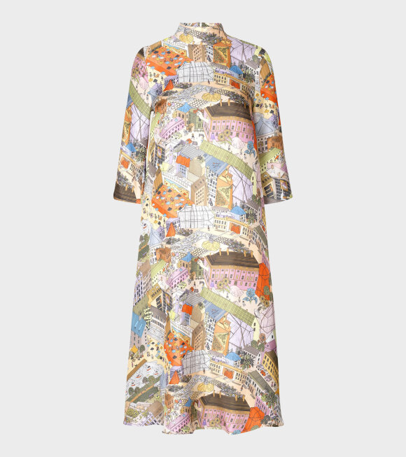Stine Goya - Dean Silk Twill City Dress Multicolor