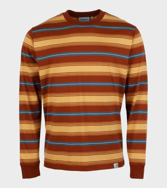 Carhartt WIP - Buren L/S T-shirt Brown Stripe