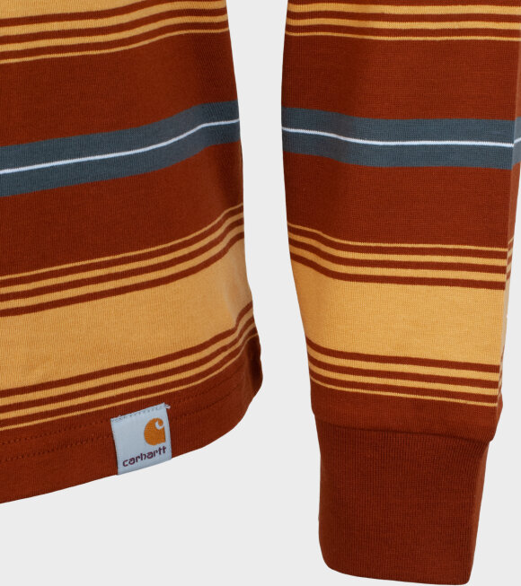 Carhartt WIP - Buren L/S T-shirt Brown Stripe