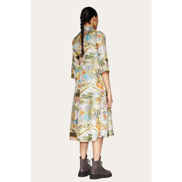 Stine Goya - Dean Silk Twill City Dress Multicolor