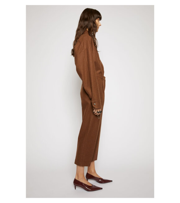 Acne Studios - Tapered Wool-Blend Trousers Brown