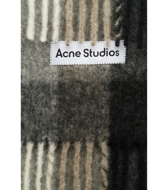 Acne Studios - Large Check Scarf Green/Grey/Black