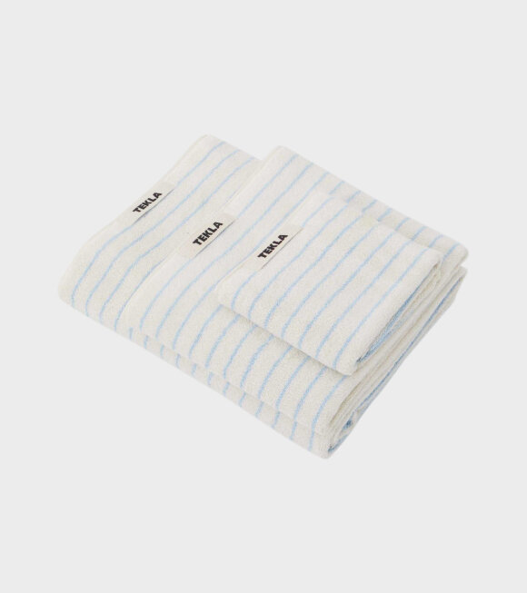 Tekla - Hand Towel 50x80 Baby Blue Stripes 