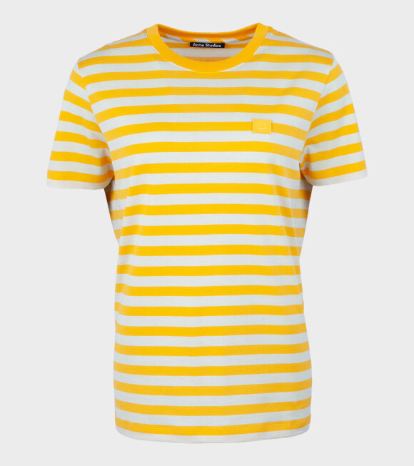 Acne Studios - Ellison Stripe Face T-shirt Yellow