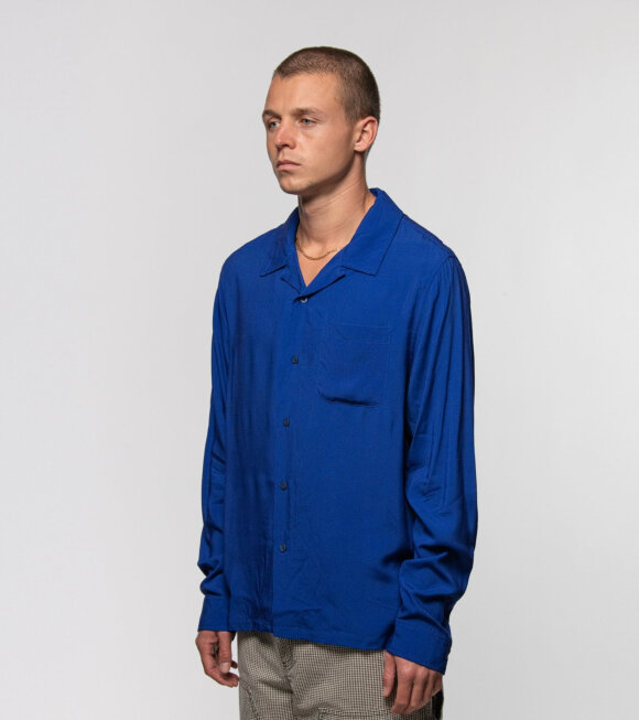 Stüssy - Big Poppy LS Shirt Blue