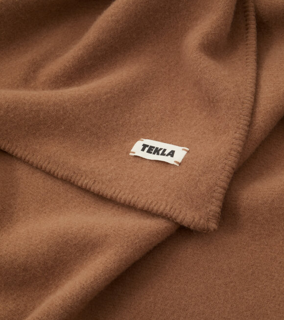 Tekla - Pure New Wool Blanket Camel Brown